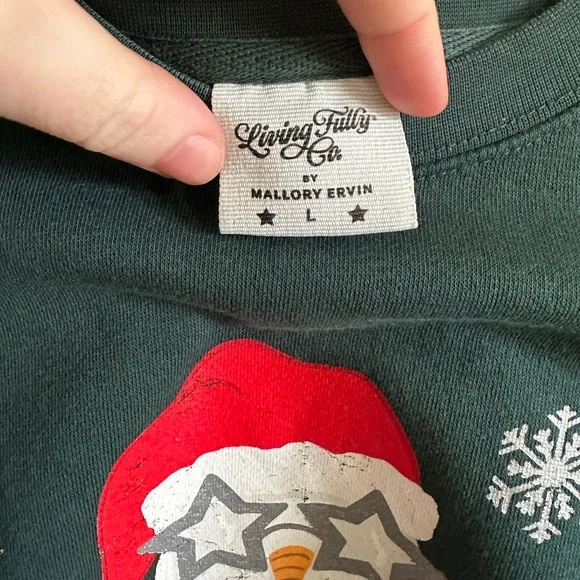 Festive Green Snowman Sweater Mallory Ervin - Picture 3 of 3